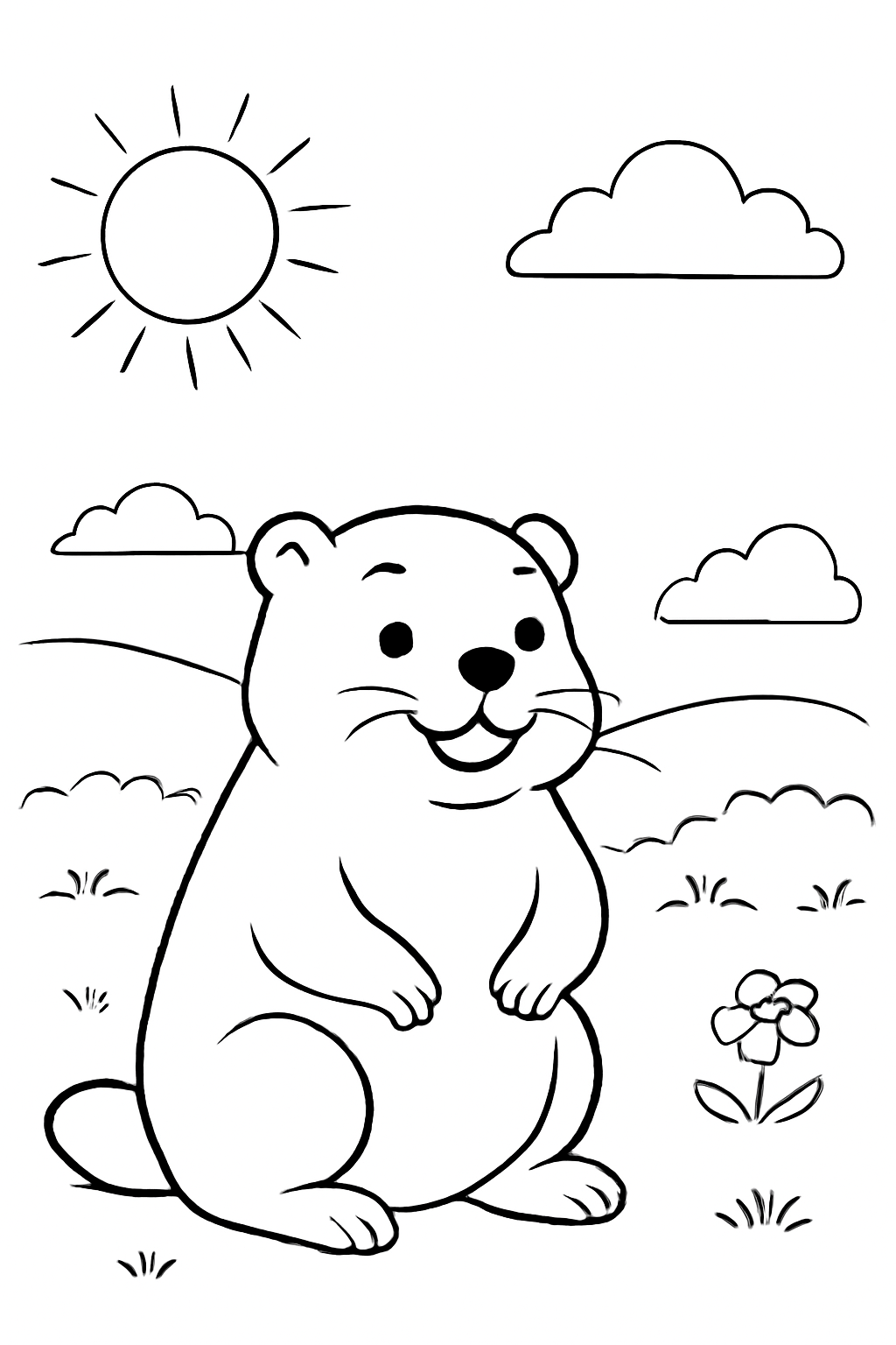 Groundhog Day Coloring