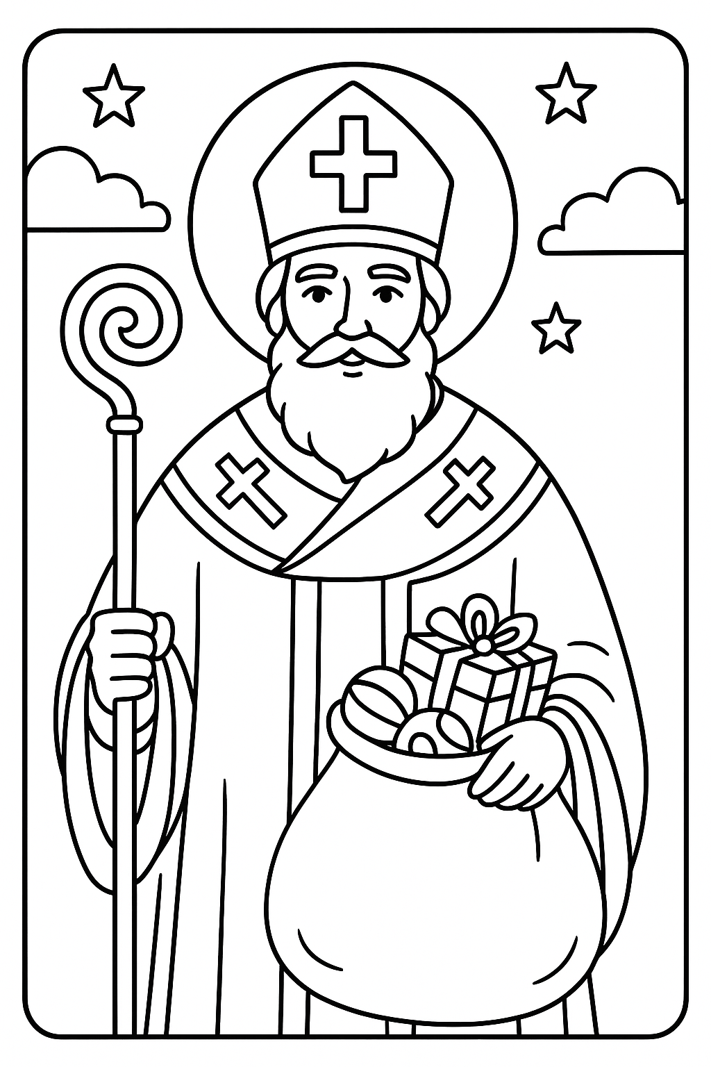 Saint Nicholas Coloring Page